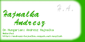 hajnalka andresz business card